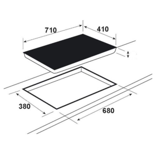 Kích thước bếp từ Faster FS 689T